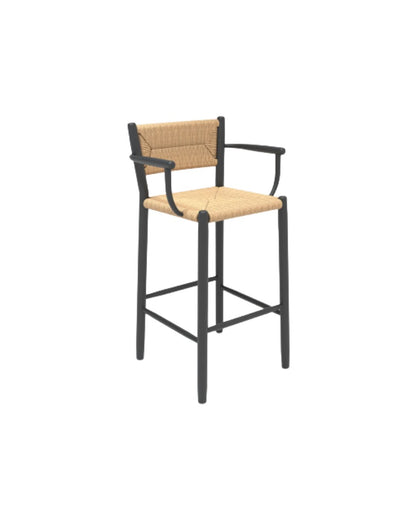 STIPA BAR ARMCHAIR IN CHARCOAL ALUMINIUM