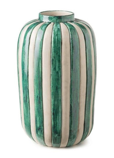 VASE VRIDE TALL IN WHITE AND RAMINO