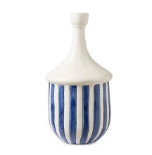 VASE VRIDE IN WHITE AND BLUE