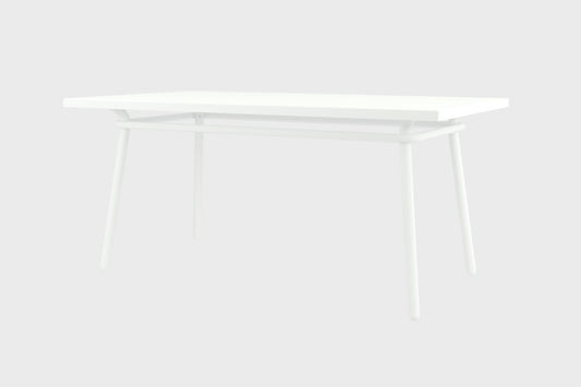 A600 DINING TABLE IN ALU WHITE