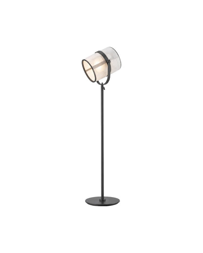LA LAMPE PARIS IN CHARCOAL AND WHITE SHADE