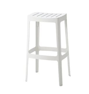 CUT BARSTOOL IN WHITE ALUMINIUM