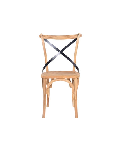 MIRINDA TEAK CHAIR BLACK METAL CROSS