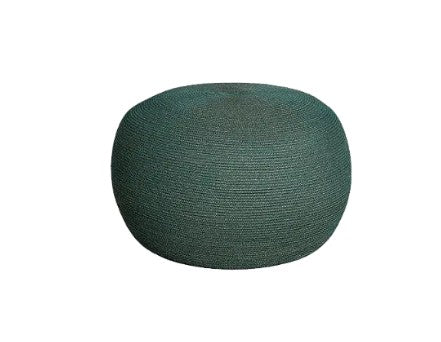 CIRCLE FOOTSTOOL LARGE,ROUND D GREEN SFT ROPE