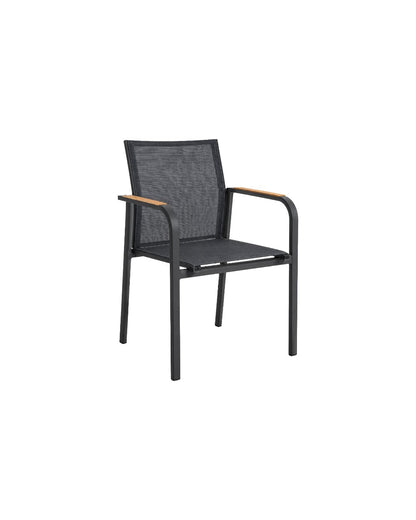 ZENITH DINING CHAIR TEXTILENE CHARCOAL