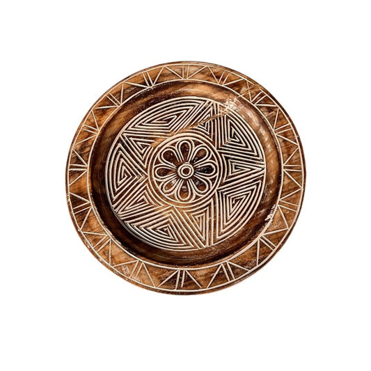 WOODEN WALL DÉCOR PLATE L