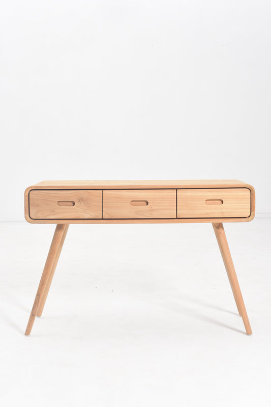 DENOLA TEAK DESK WITH 3 DRAWERS