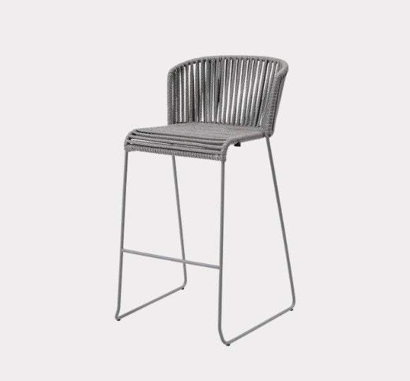 MOMENTS BAR CHAIR IN GREY SOFT ROPE