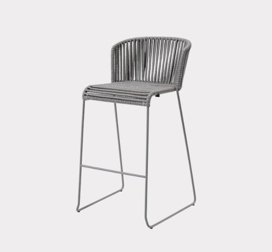 MOMENTS BAR CHAIR IN GREY SOFT ROPE