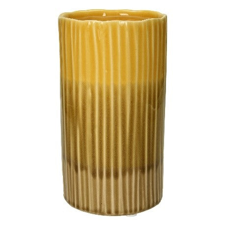 VASE FINE EARTHENWARE YELLOW
