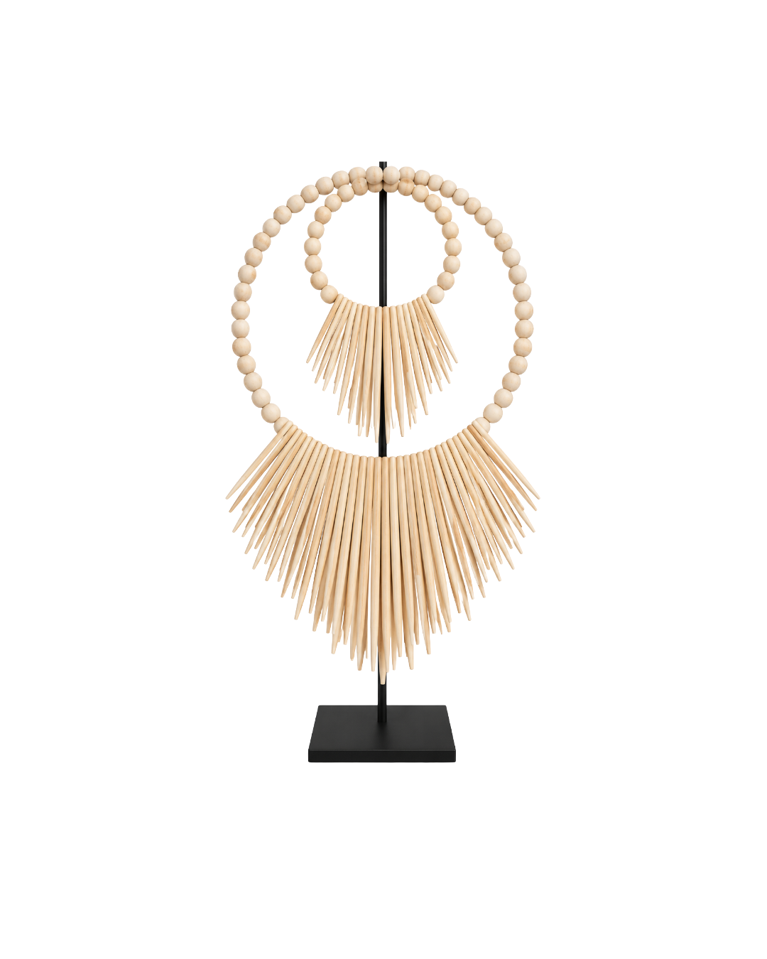 DOUBLE CUTTLE IN NATURAL WOOD DECOR ON STAND
