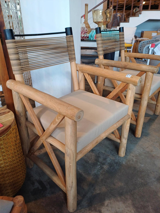 ORLEAN ARMCHAIR- BACK WITH SYN RATTAN INCL SEAT CUSHION