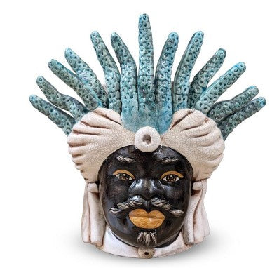 VASE MORO MAN SMALL MEDUSA SMERALDA H22