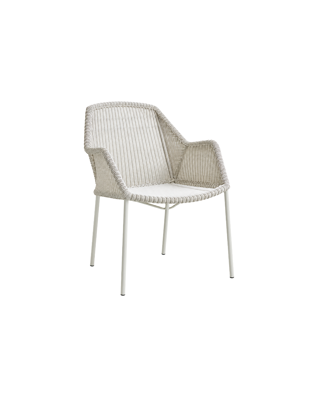 BREEZE ARMCHAIR STACKABLE WHITE GREY