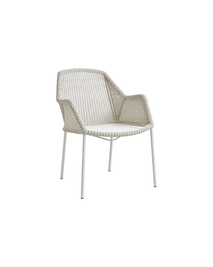 BREEZE ARMCHAIR STACKABLE WHITE GREY