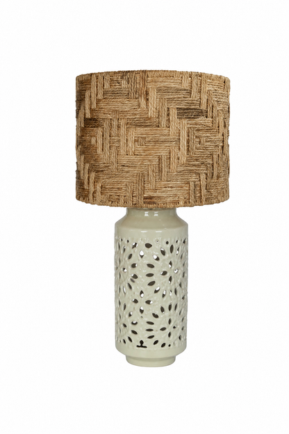 IVORY IRON TABLE LAMP