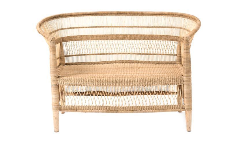 MALAWI LOVESEAT NATURAL RATTAN