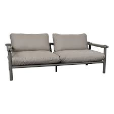 STICKS 2 SEATER SOFA IN ALUMINIUM INCLUDE CUSHION SET NATTE SAND