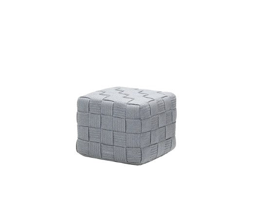 CUBE FOOTSTOOL SOFT ROPE LIGHT GREY