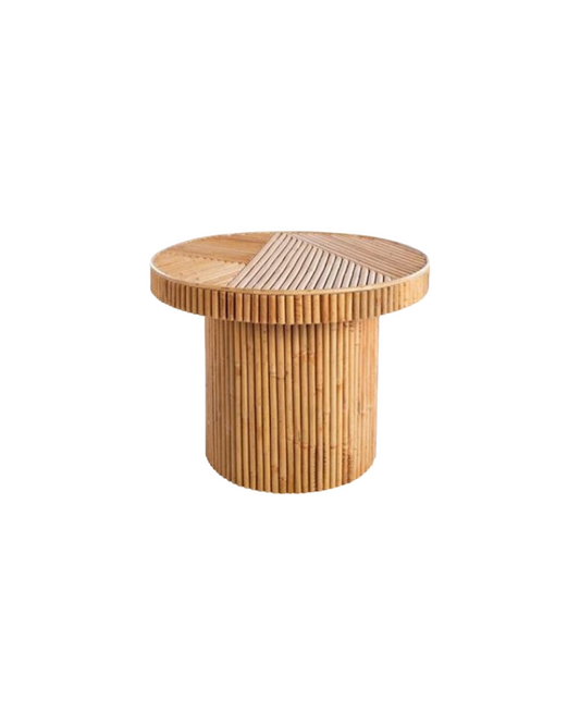 CLYDE SIDE TABLE WITH NATURAL RATTAN