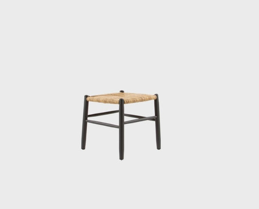 STIPA STOOL ALU CHARC SYN RATTAN