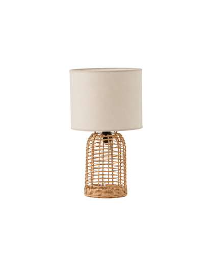 BED LAMP CYLINDRIC SHADE IN LINEN