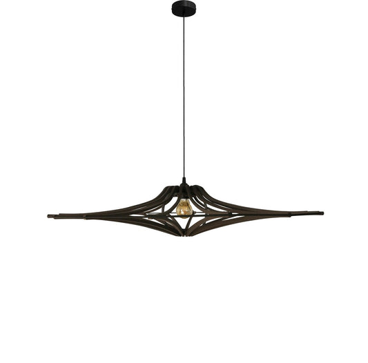 SUSPENSION BOIS DESIGN NOIR D124