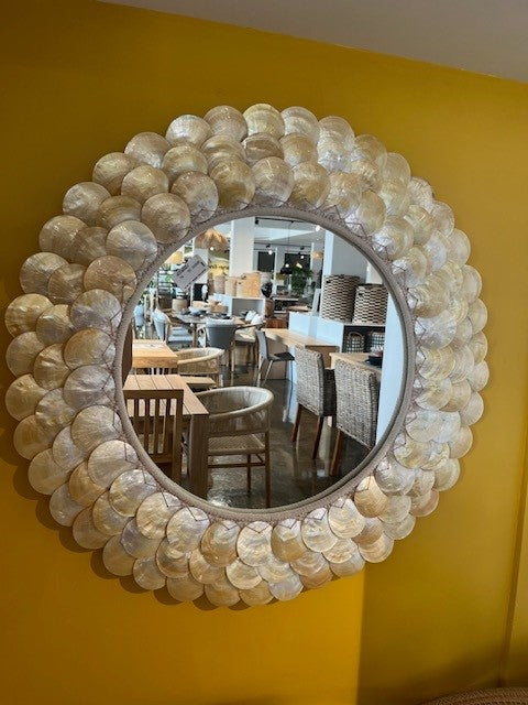 ROUND SHELL MIRROR- DIA. 80 CM