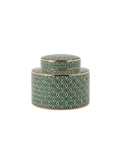 POT CERAMIQUE DOHA EN VERT ET OR
