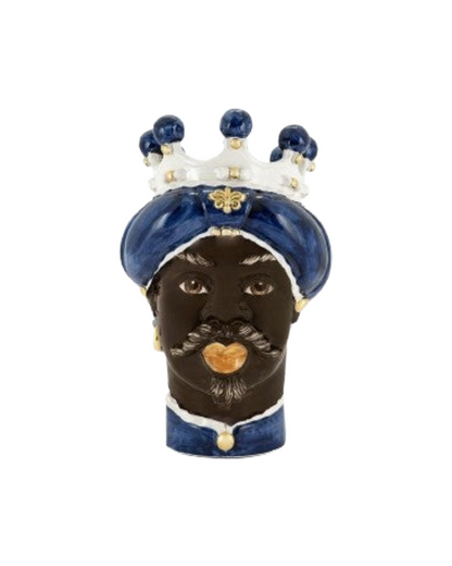 VASE MORO MAN MEDIUM DARK BLUE