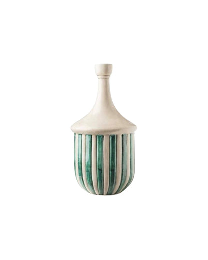 VASE VRIDE IN WHITE AND RAMINO