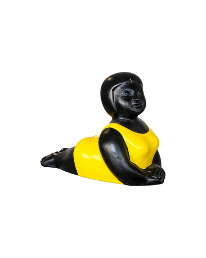 BLACK & YELLOW LADY STATUE