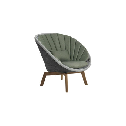 PEACOCK LOUNGE CHAIR INCLUDE CUSHION SETS NATTE DARK GREEN