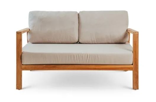 FLOW SOFA 2S TEAK WOOD INCL CUSH