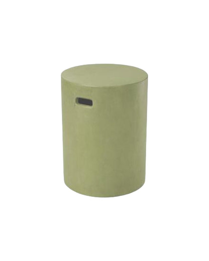 DAKOTA ROUND STOOL IN OLIVE GREEN