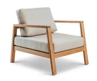 FLOW SOFA 1S TEAK WOOD INCL CUSH