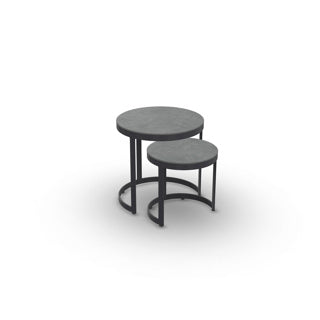 BERTUS TABLE ALU CHARCOAL CERAMIC