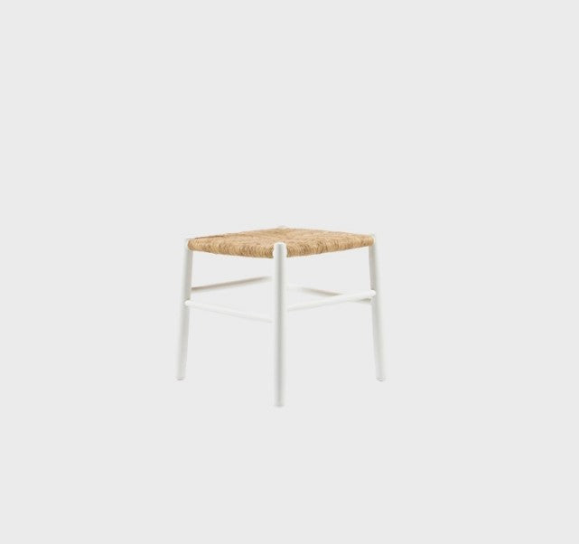 STIPA STOOL ALU WHITE FRAME SYN RATTAN