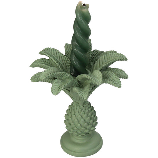 CANDLE STICK PALM TREE POLYRESIN GREEN