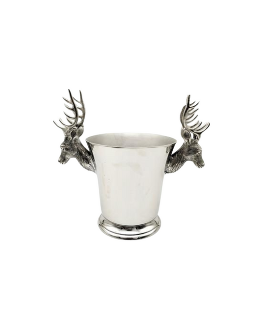 DEER CHAMPAGNE COOLER IN NICKLE