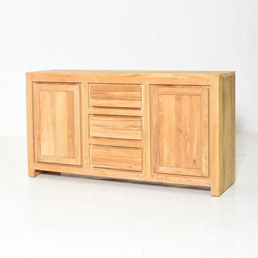 DARIO CABINET IN TEAK WITH 2DOORS & 3 DRAWERS