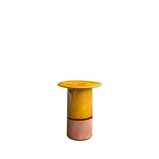 BOLET STOOL YELLOW CERAMIC