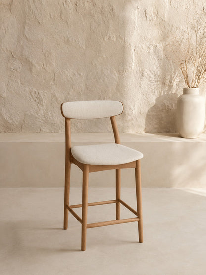 ABBEY BAR STOOL IN TAUPE ASH WOOD