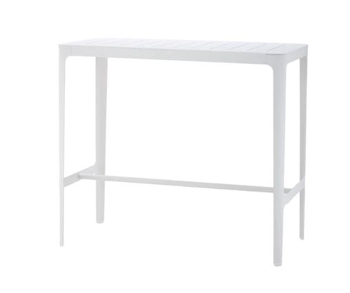 CUT BAR TABLE  ALU WHITE