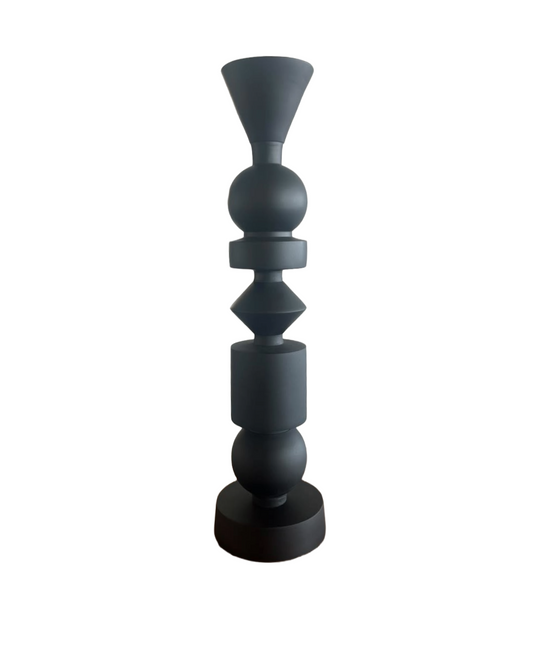MATTE BLACK CANDLESTICK – H46 CM