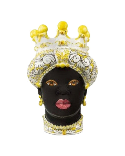 VASE MORO LADY ORNATE YELLOW