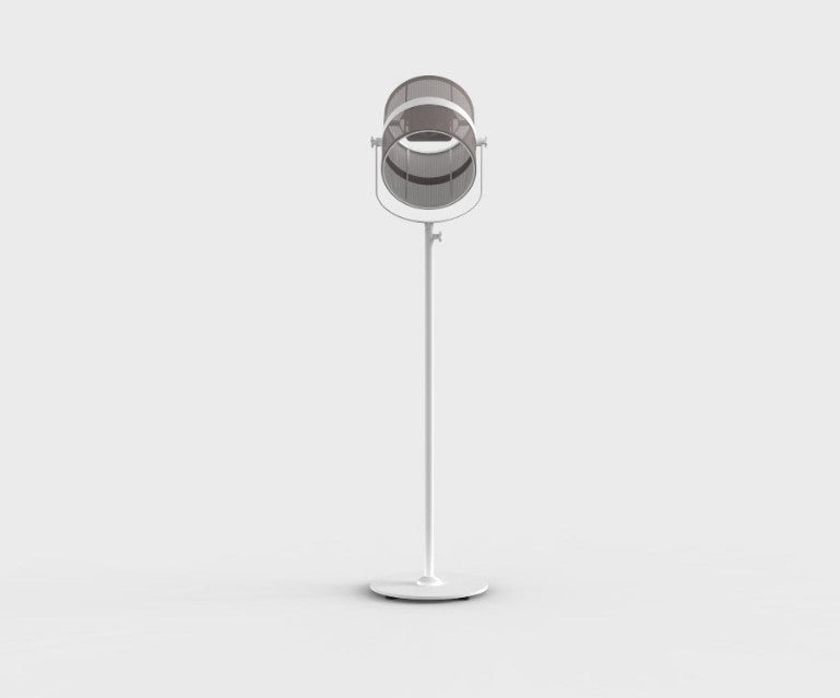 LA LAMPE PARIS ALU WHITE LT TAUPE SHADE