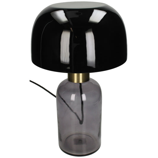 TABLE LAMP GLASS BLACK