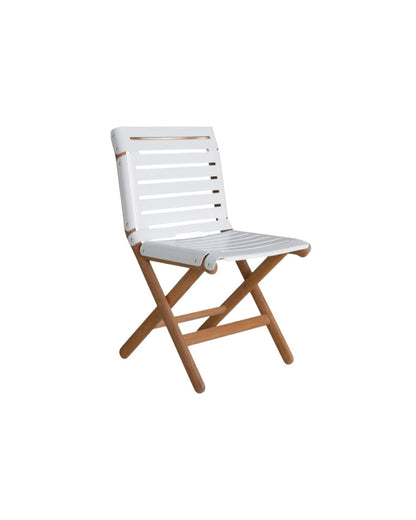 AT800 TEAK CHAIR WITH WHITE SEAT