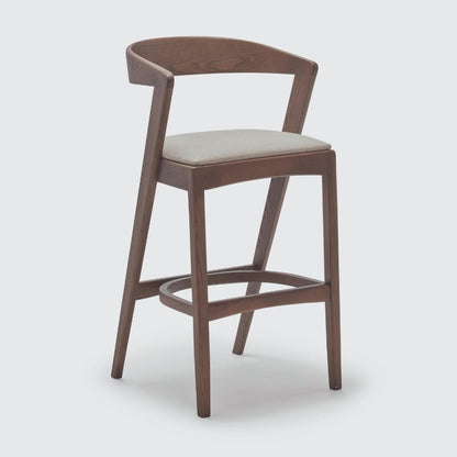 KARIBA BAR STOOL IN DARK BROWN ASH WOOD